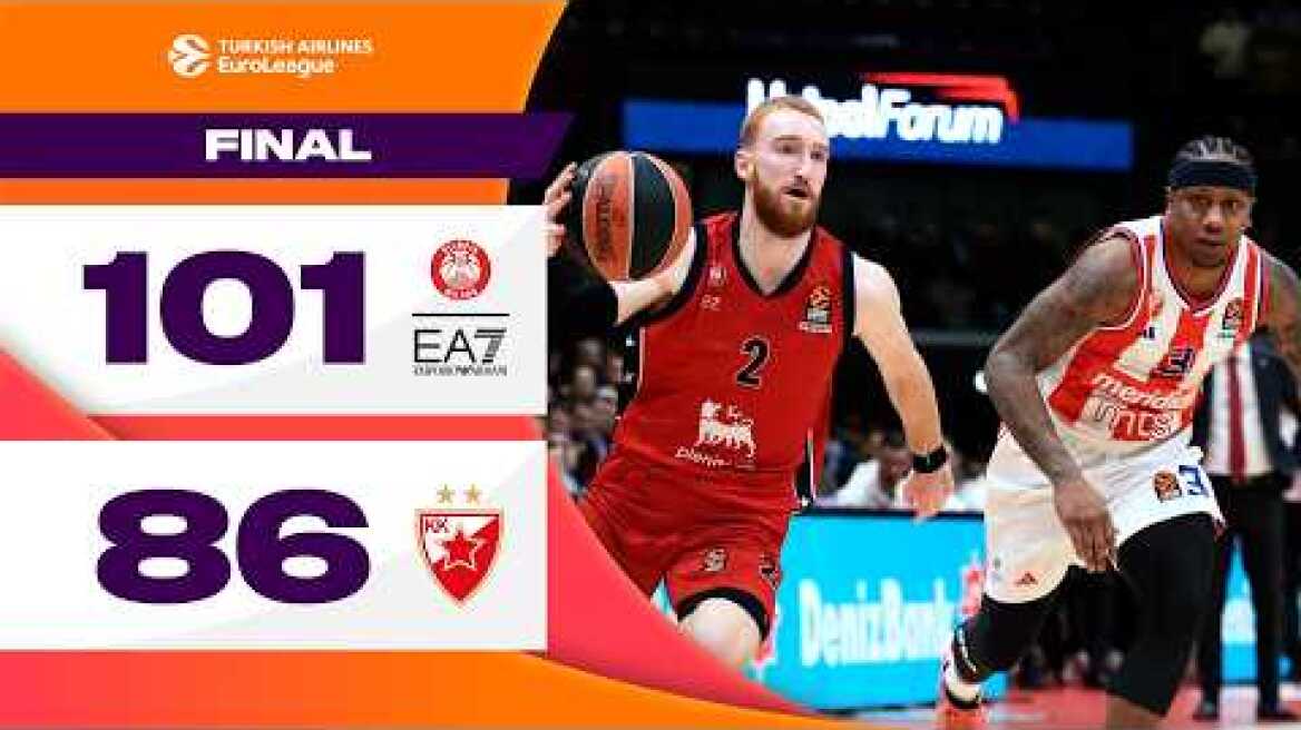 Mirotic Leads Milan’s Explosive Victory | Milano – Crvena Zvezda | BASKETBALL HIGLIGHTS R13 2024-25