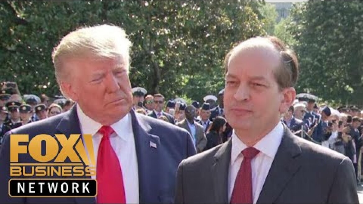 Acosta delivers remarks after announcing his resignation