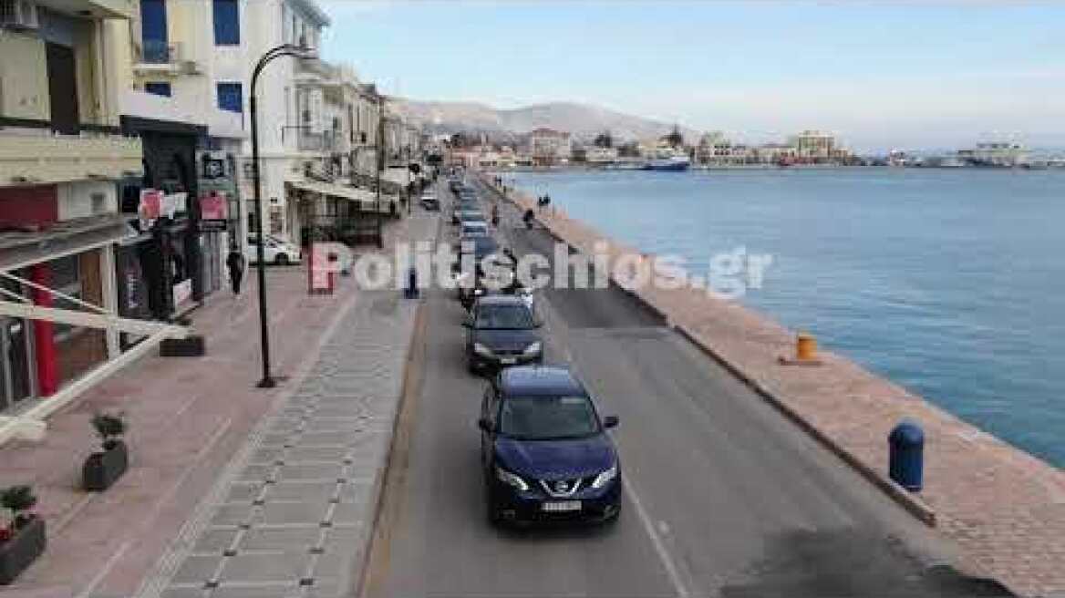 Μεγαλειώδης αυτοκινητοπομπή στη Χίο ενάντια στη νέα δομή