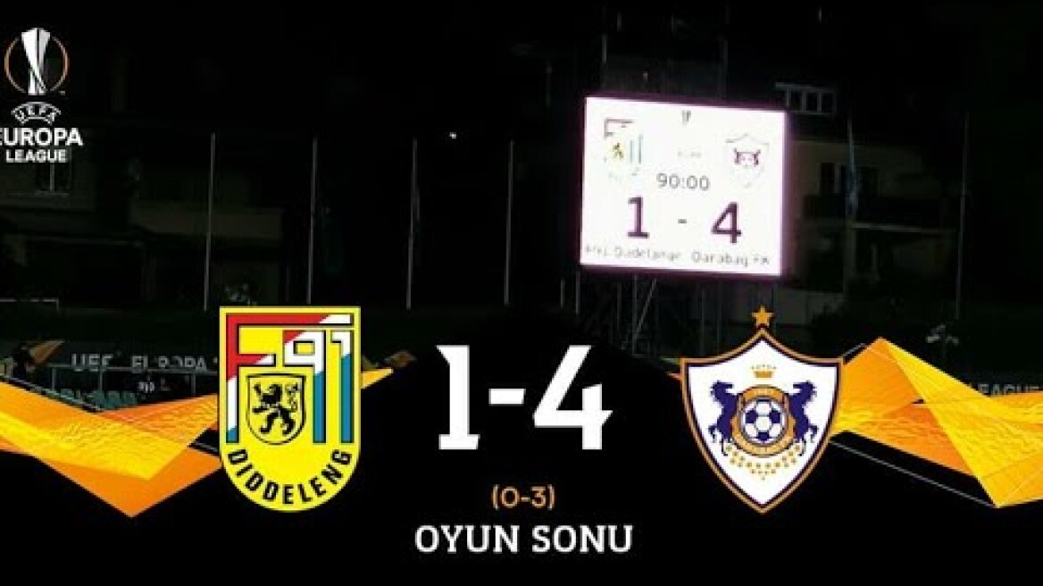 Dudelange 1-4 Qarabağ - Qollar və İcmal 03/10/2019 HD