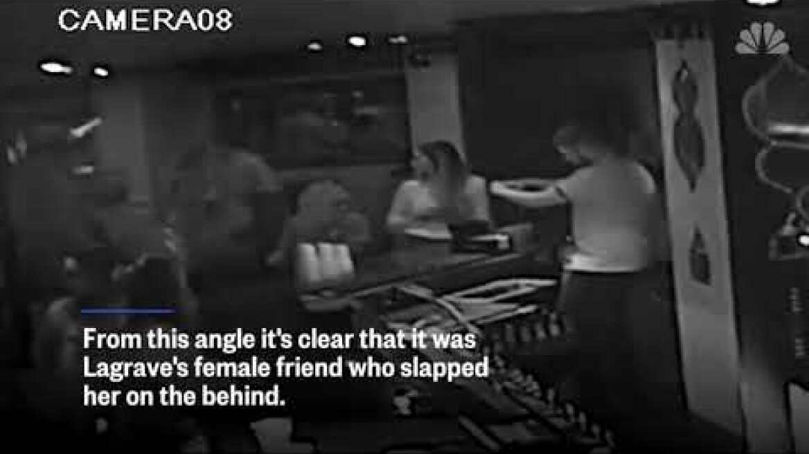 Video shows woman choking much taller nightclub bouncer unco