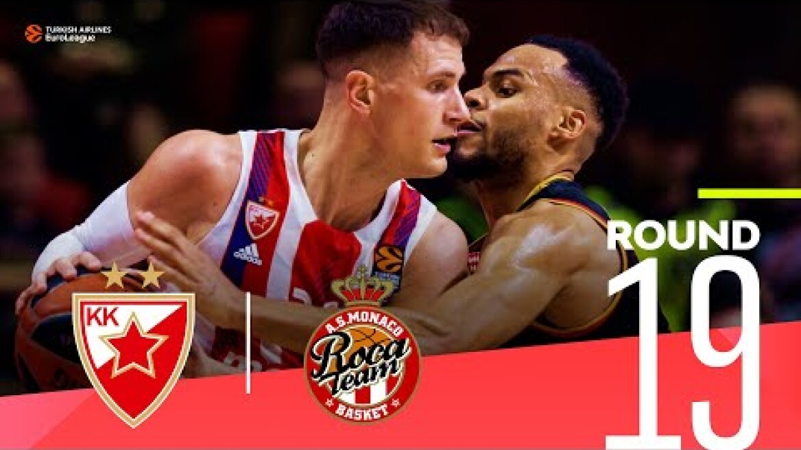 Zvezda dominates Monaco! | Round 19, Highlights | Turkish Airlines EuroLeague