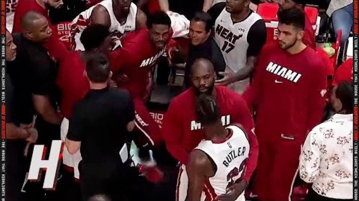 Erik Spoelstra & Udonis Haslem Tried To Fight Jimmy Butler Mid-Game  😳