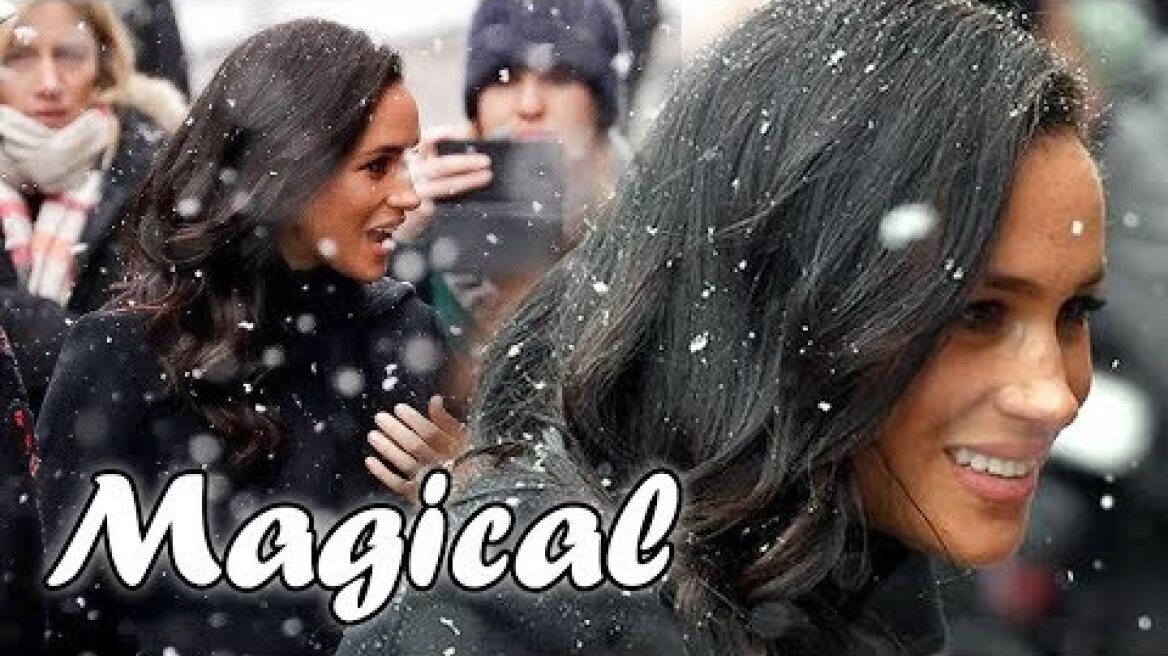 Duchess Meghan Looks Magical In The Snow In Bristol With Prince Harry