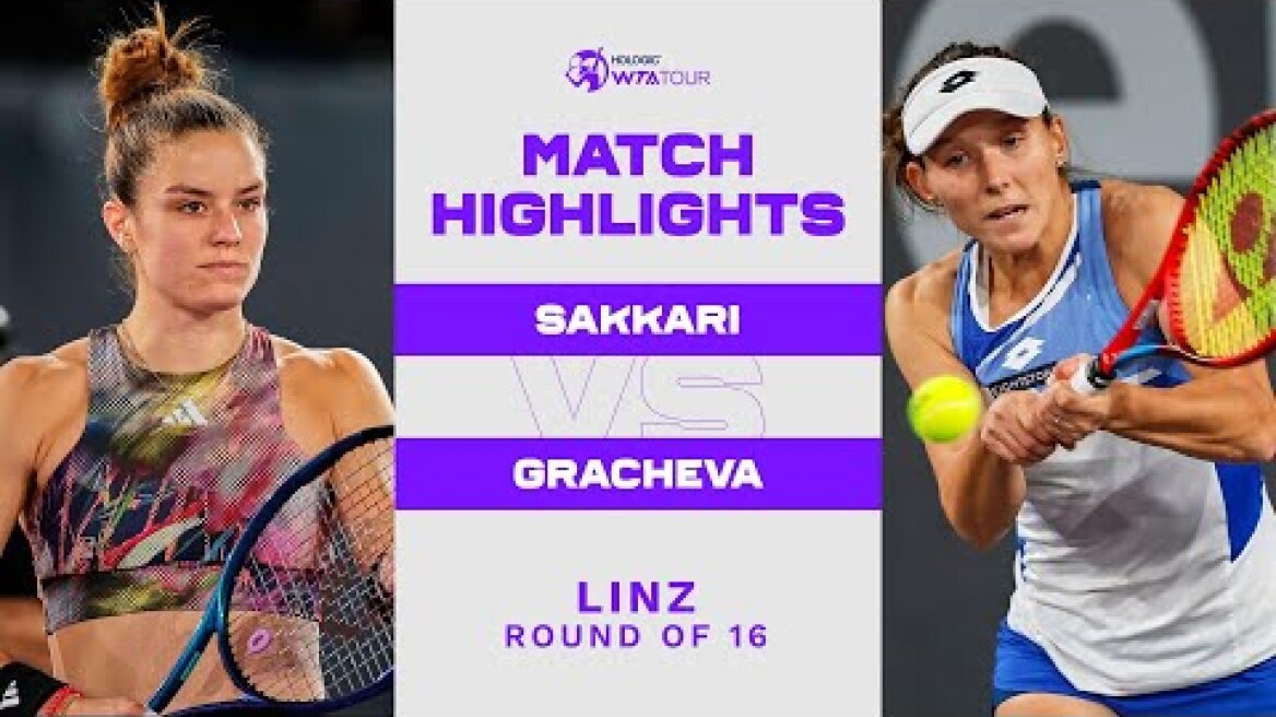 Maria Sakkari vs. Varvara Gracheva | 2023 Linz Round of 16 | WTA Match Highlights