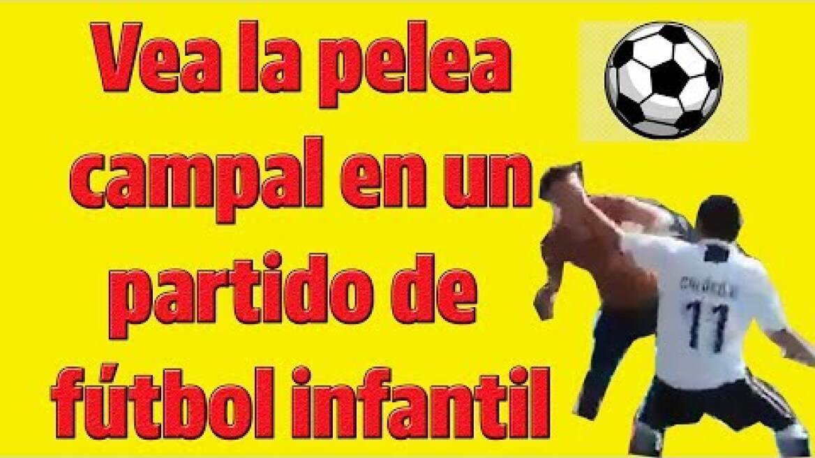 Viral: Partido de fútbol infantil termina el pelea campal