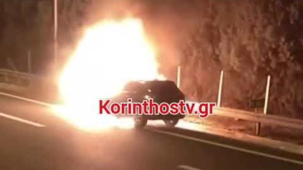 Φωτιά σε αυτοκίνητο στην Ε.Ο Κορίνθου - Τριπόλεως