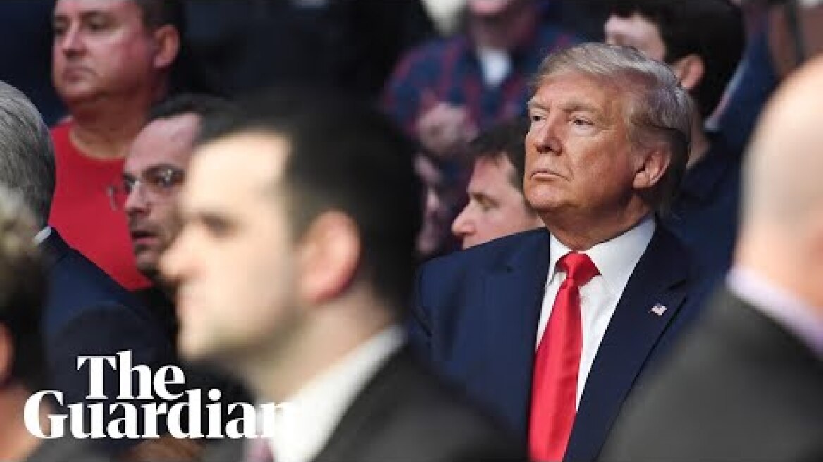 Donald Trump met with boos and cheers at UFC fight in New York