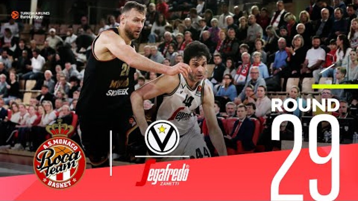 Okobo leads Monaco past Virtus! |  Round 29, Highlights | Turkish Airlines EuroLeague
