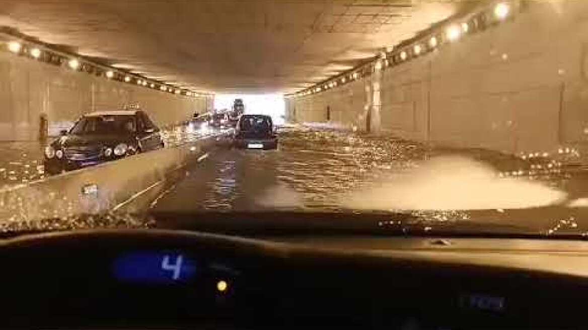 Thestival.gr Πλημμύρισε υπόγεια σήραγγα στην στην Περιφερειακή στο ύψος της Ηλιούπολης