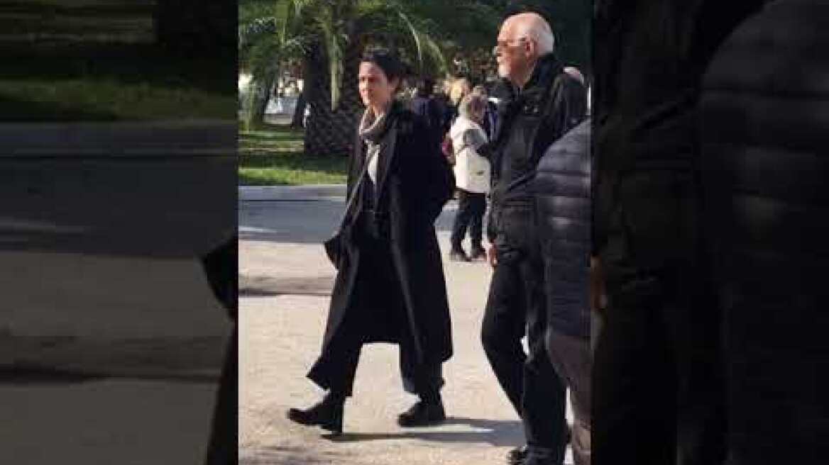 Ο Γιώργος Κιμούλης στην κηδεία του Κώστα Γεωργουσόπουλου