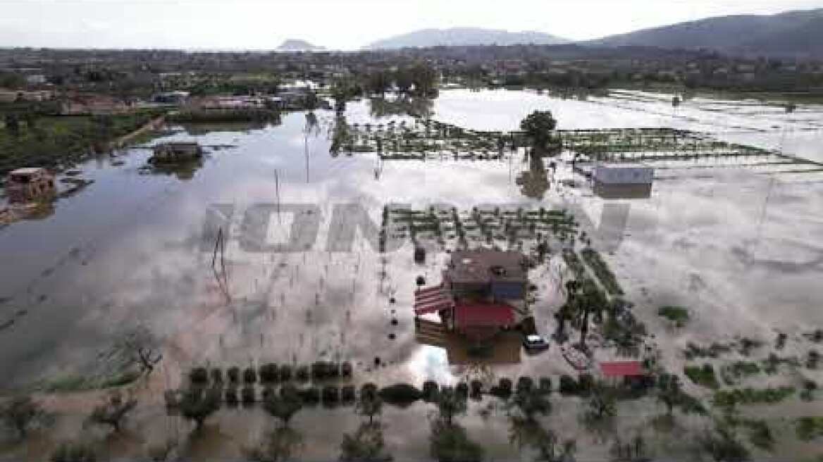 Ζάκυνθος | Σε απέραντη λίμνη μετατράπηκαν αρκετές περιοχές | Εικόνες από drone