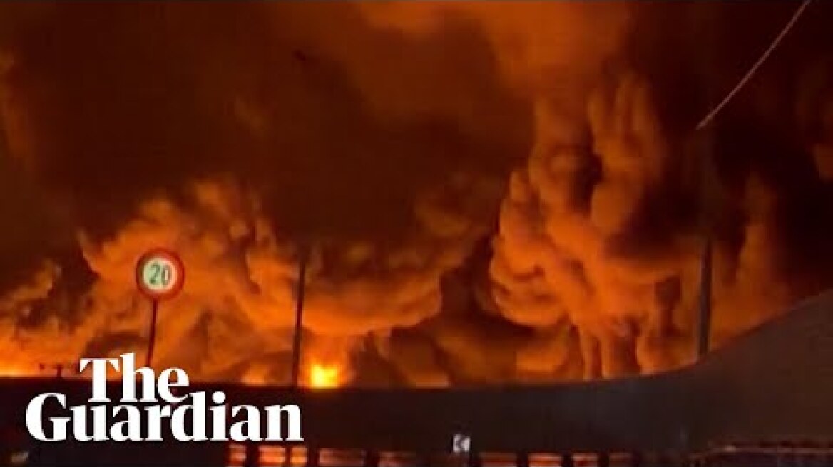 Tehran oil sites on fire as Iran exchanges strikes with Israel and US