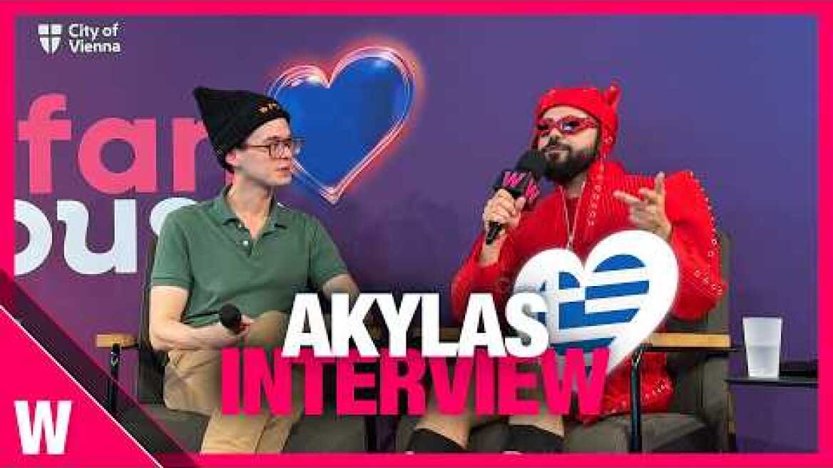 🇬🇷 Akylas (Greece) @ Eurovision 2026 Eurofan House x Wiwibloggs | Interview