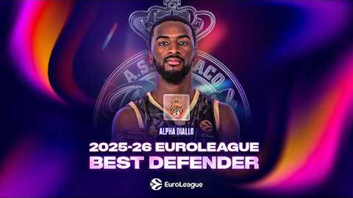 Alpha DIALLO crowned EuroLeague BEST DEFENDER