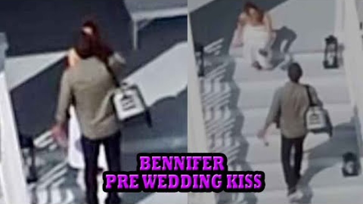 Ben Affleck and Jennifer Lopez Pre wedding kiss and preparation for Wedding Party.