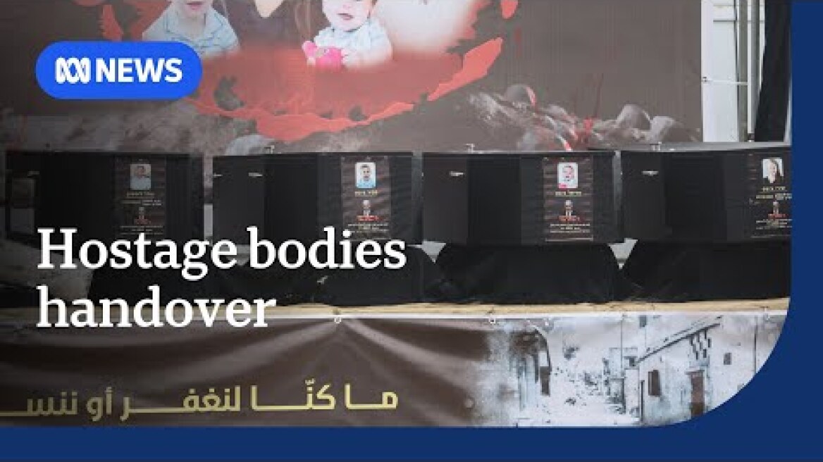 Hamas releases Bibas family's remains to Israel in black coffins | ABC NEWS