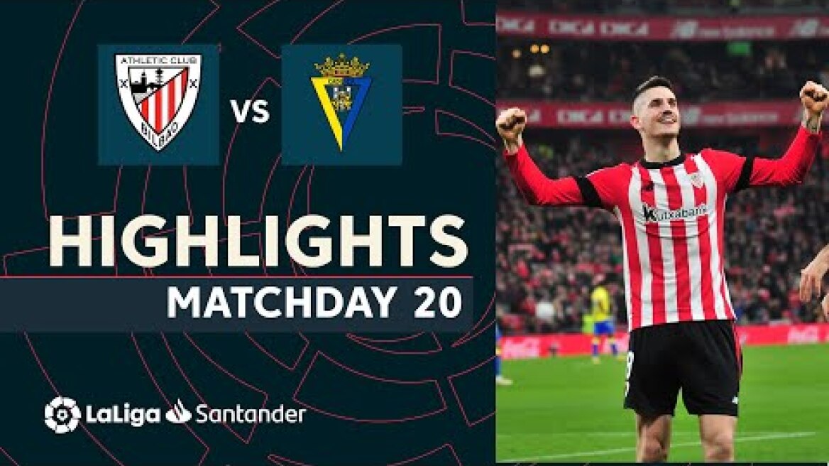 Resumen de Athletic Club vs Cádiz CF (4-1)
