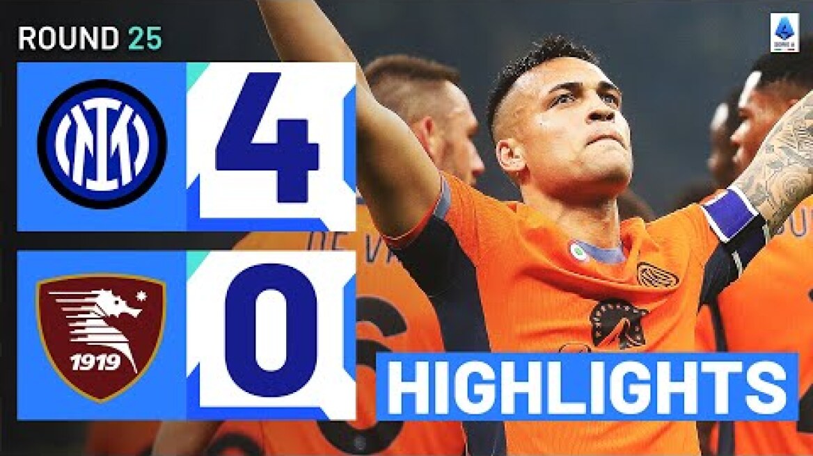 INTER-SALERNITANA 4-0 | HIGHLIGHTS | Inter triumph in San Siro goalfest | Serie A 2023/24