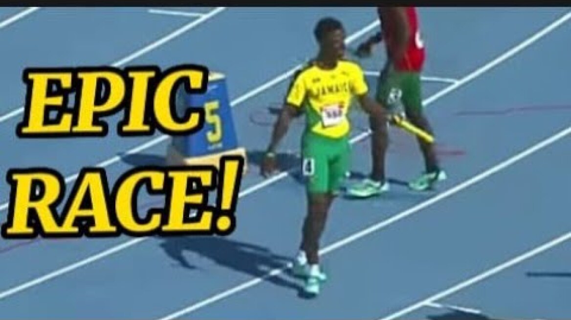 WOW!  EPIC COME BACK FOR JAMAICA 4*100M RELAY| DEANDRE DALEY BIG RUN!!