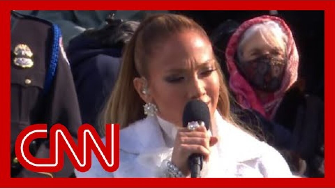 Jennifer Lopez performs at Biden's inauguration
