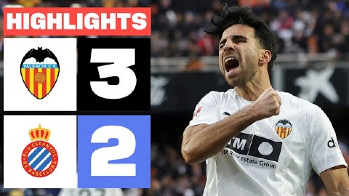 VALENCIA CF 3 - 2 RCD ESPANYOL | RESUMEN LALIGA EA SPORTS