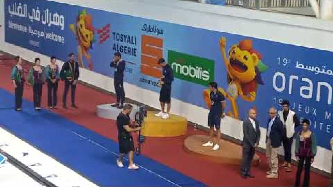 H απονομή του χρυσού μεταλλίου και ο Εθνικός Ύμνος για τη νίκη του Βαγγέλη Μακρυγιάννη