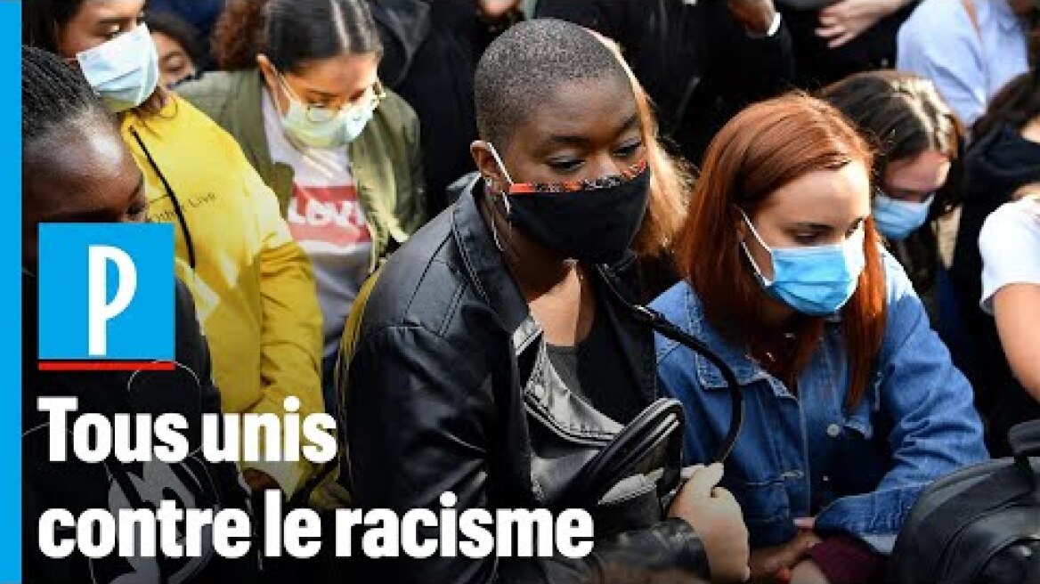 Obsèques de George Floyd : à Paris, une foule genou à terre rend hommage