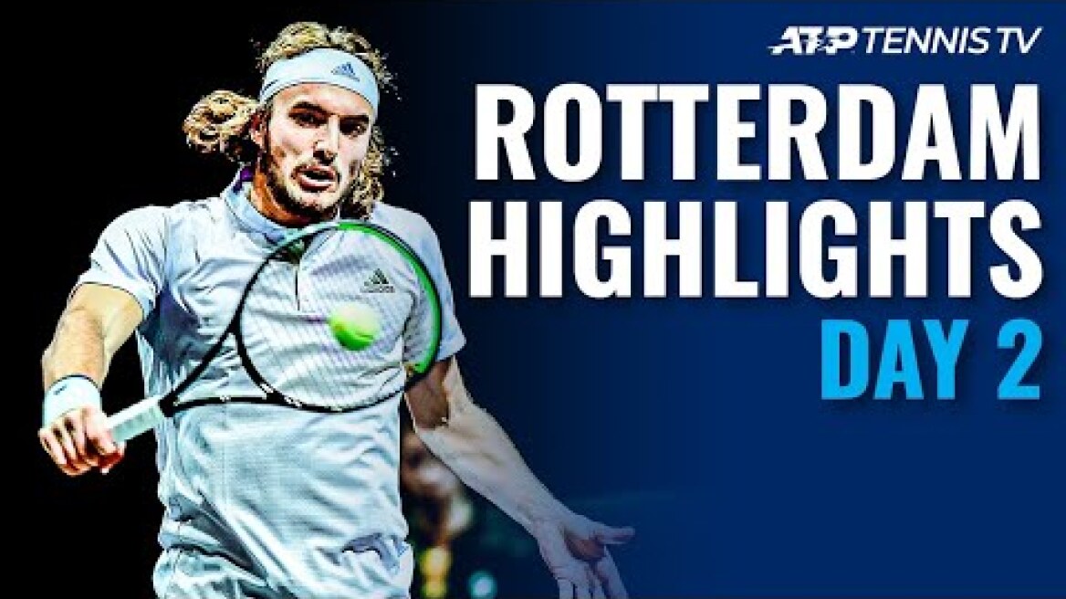 Tsitsipas Stops Hurkacz; Auger-Aliassime Advances | Rotterdam Day 2 Highlights