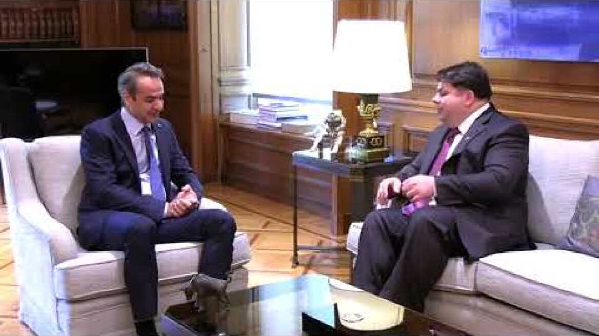 Συνάντηση Μητσοτάκη με τον νέο Πρέσβη των Ηνωμένων Πολιτειών της Αμερικής στην Ελλάδα, George Tsunis