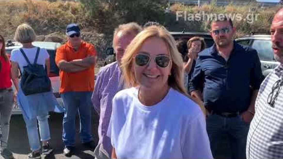 Η Μαρέβα Μητσοτάκη στην Κίσσαμο για τον καθαρισμό του λιμανιού