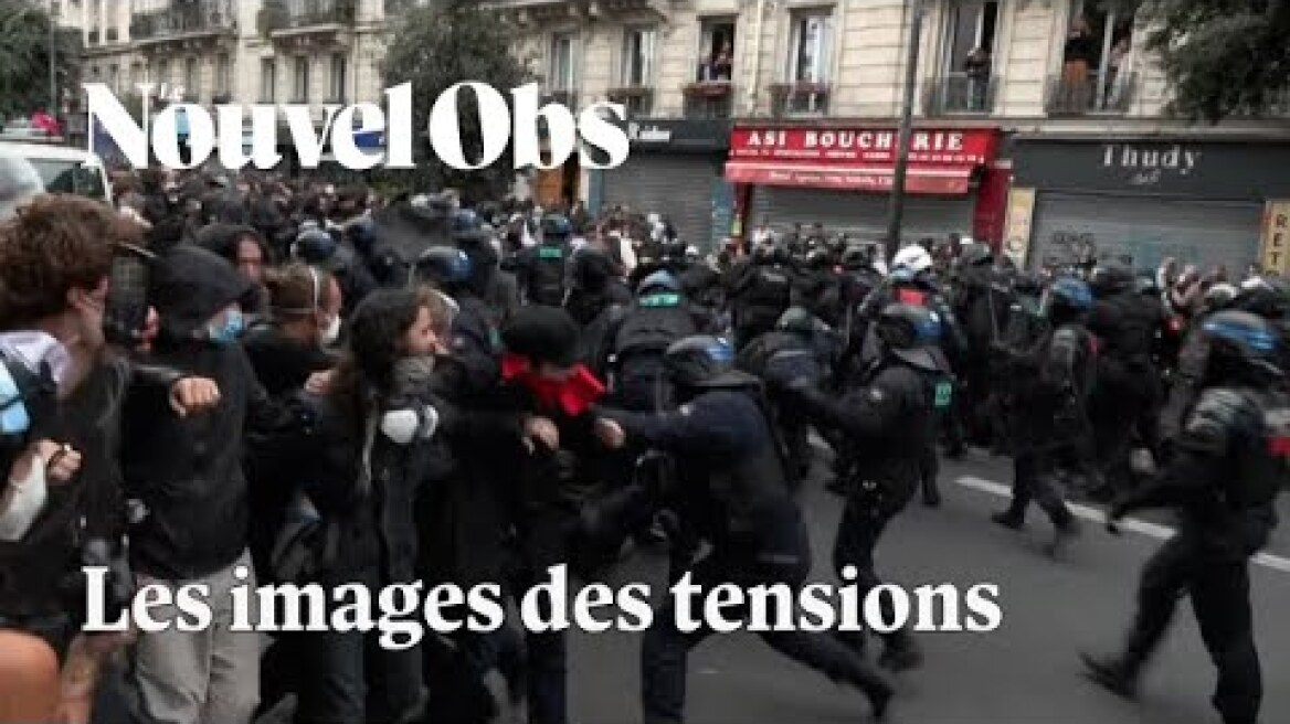 10 septembre : à la gare du Nord à Paris, la police charge les manifestants