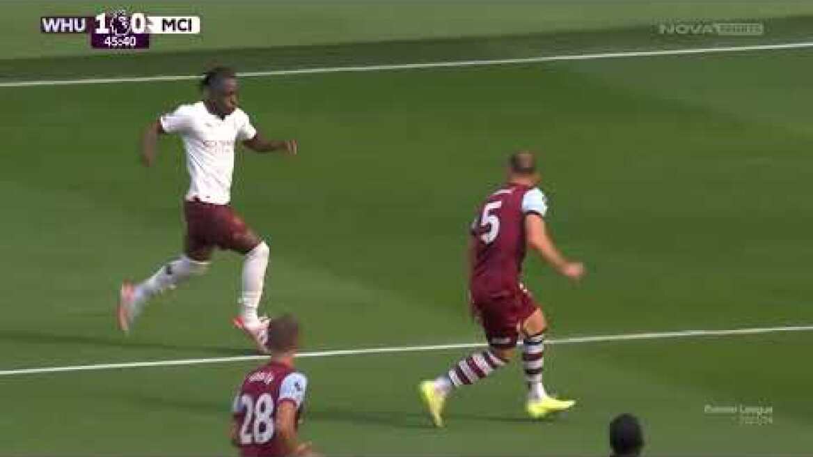 Γουέστ Χαμ – Μάντσεστερ Σίτι: 1-3 (MD 5, 16/09/2023)