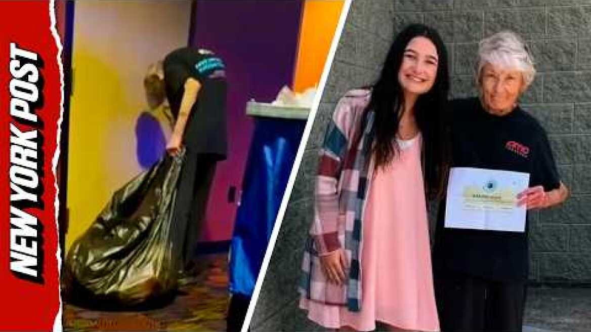 Watch Moment Elderly AMC Worker Surprised With $145K After Viral GoFundMe Fundraiser