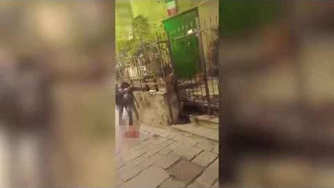 Moments after man struck by bow and arrow for being too loud