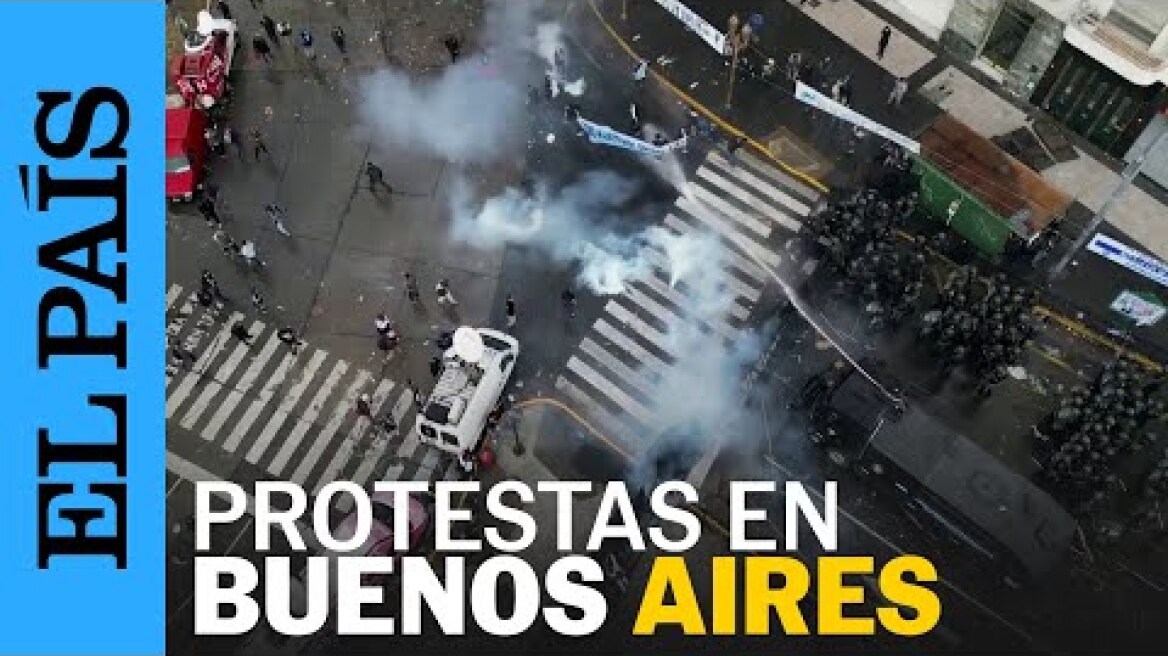 ARGENTINA | Protestas en Buenos Aires contra la ley de bases vistas con un drone | EL PAÍS