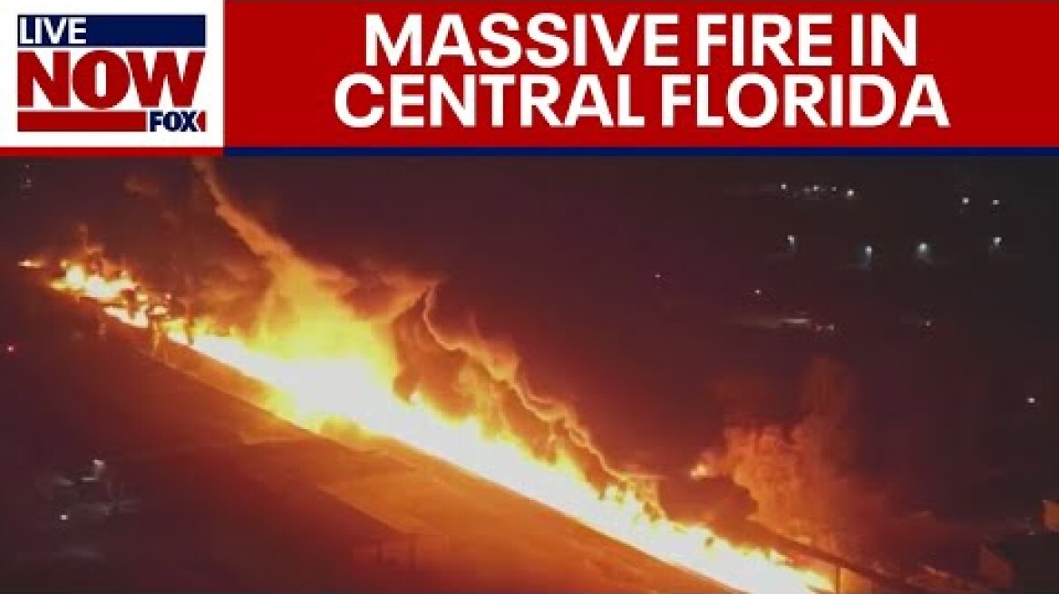 Florida Fire: Massive blaze rages near nursery in Central Florida | LiveNOW from FOX