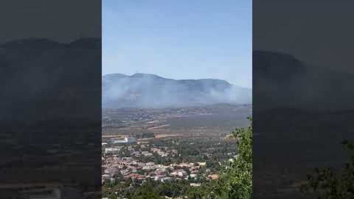 Φωτιά μέσα στον δρυμό της Πάρνηθας
