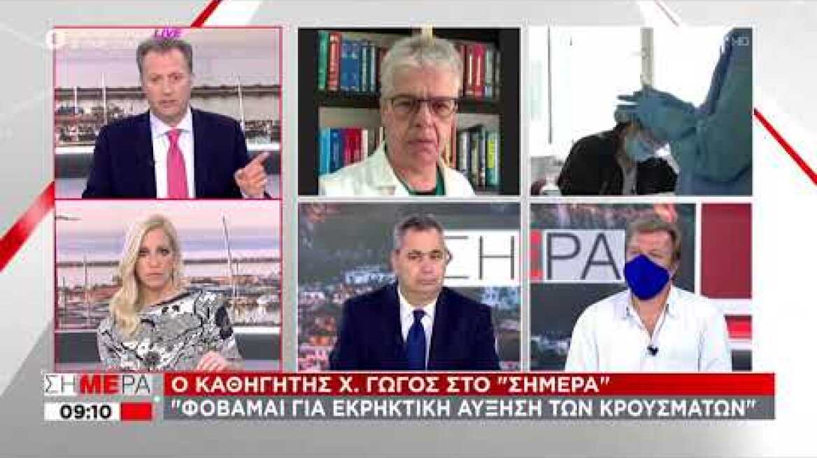 Γώγος: Φοβάμαι για εκρηκτική αύξηση των κρουσμάτων | Σήμερα | 30/10/2020