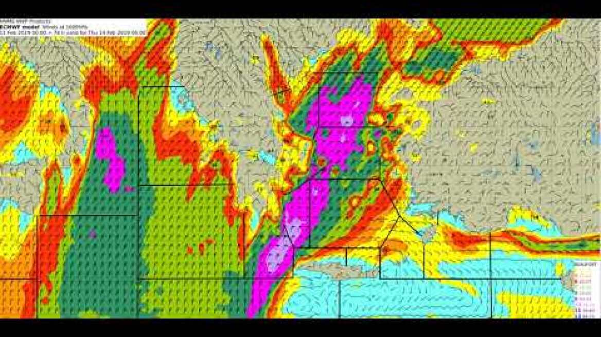 Άνεμοι μέχρι Παρασκευή 15/02/2019
