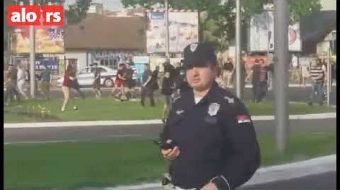 Tuča navijača pred 157. večiti derbi | 14.04.2018. HD