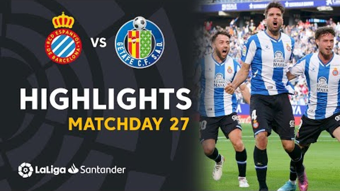Resumen de RCD Espanyol vs Getafe CF (2-0)