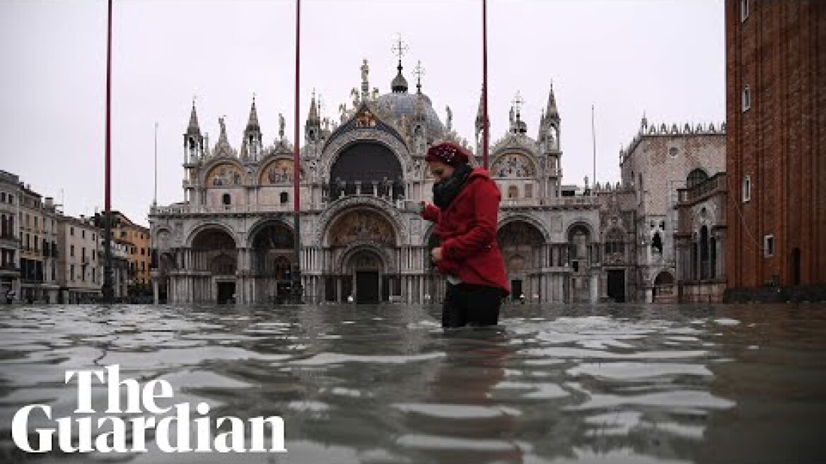 Venice is flooded by the highest tides since 1960s