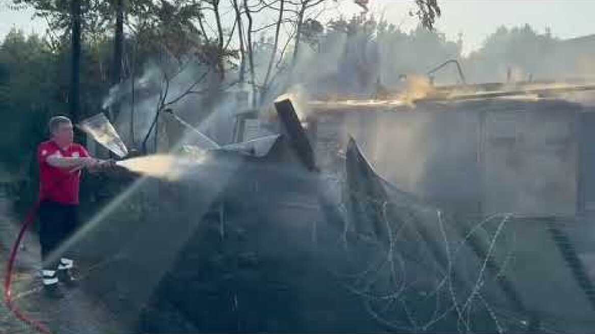 Φωτιά στη Θεσσαλονίκη, στην περιοχή του Διαβαλκανικού (2)