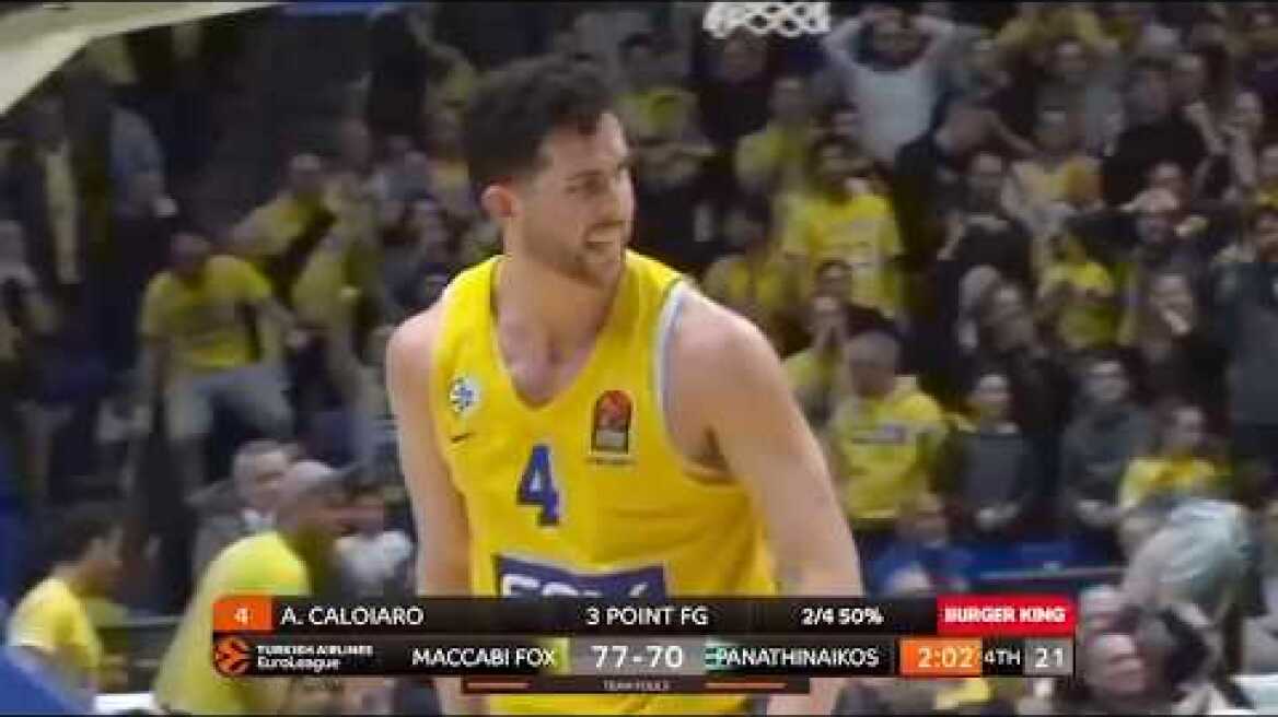 Angelo Caloiaro highlights (Maccabi-Panathinaikos): 84-75