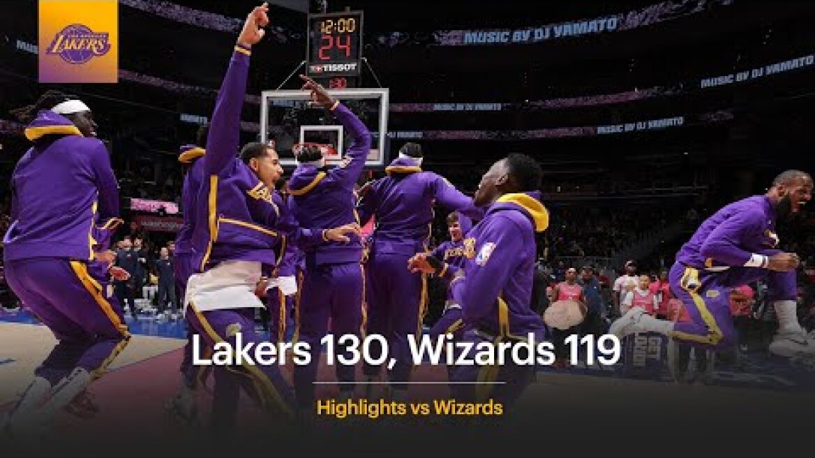 LAKERS 130, WIZARDS 119 - Anthony Davis Scores 55 as Lakers win third straight