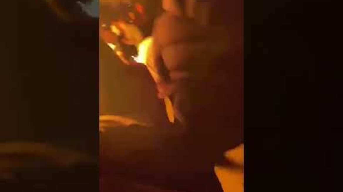 London. Restaurant MNKY HSE. Fire.