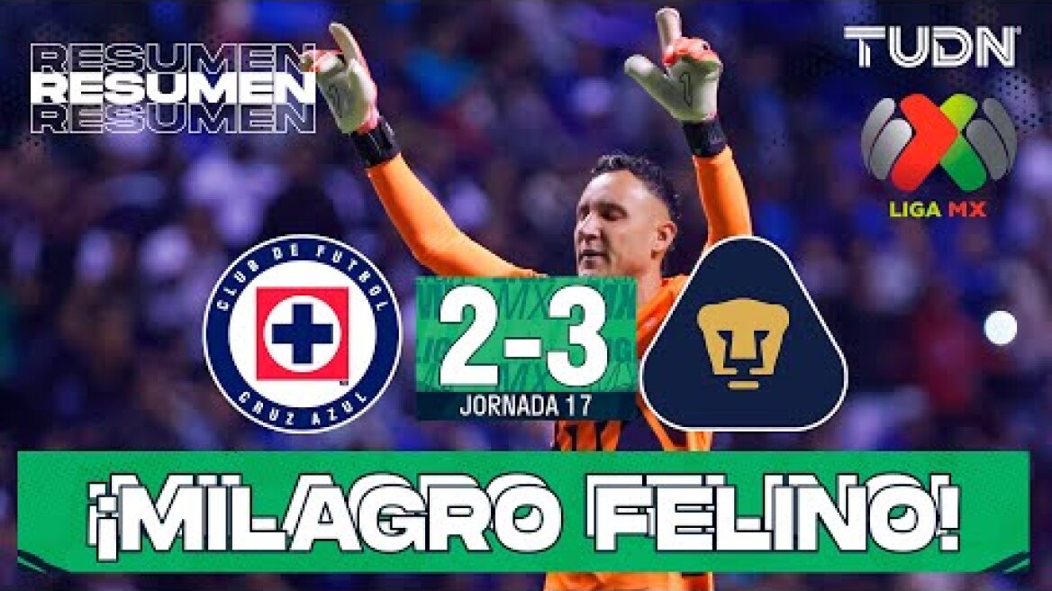Resumen y goles I Cruz Azul 2-3  Pumas | Liga MX - Jornada 17 Apertura 2025 | TUDN