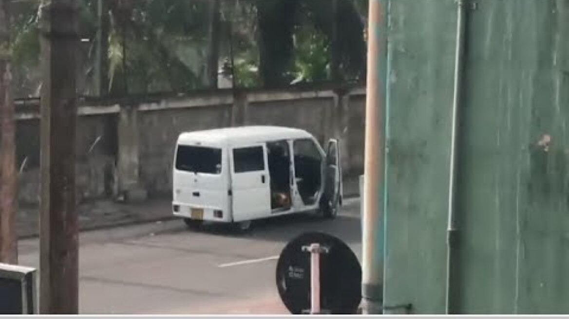 Sri Lanka Kochchikade Van bomb blast  - new footage cctv