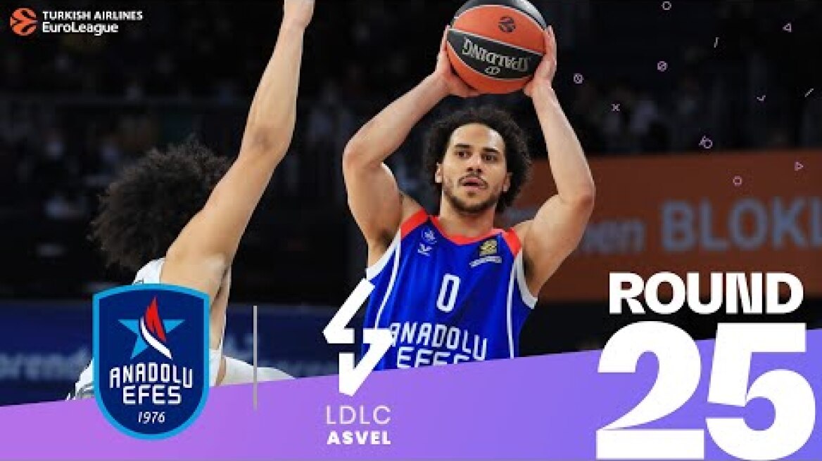 Larkin boosts Efes past ASVEL! | Round 25, Highlights | Turkish Airlines EuroLeague